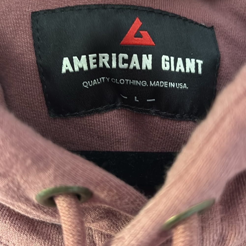 American Giant Mauve Hoodie size L - Picture 7 of 9